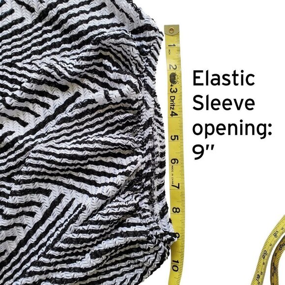 Alberto Makali Dolman Sleeve Bateau Beaded Neckline Pleated Geometric print XL - Picture 14 of 15